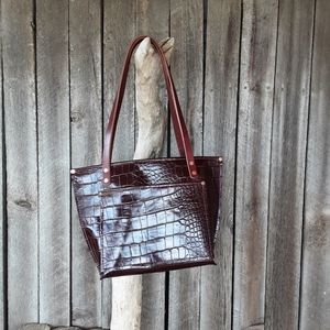 Handmade leather tote bag